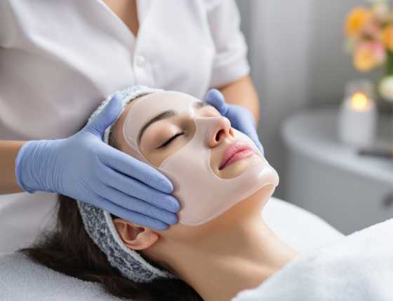 Массаж лица с маской